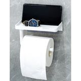 Hediye Bahçesi Tuvalet Kağıdı Askılığı - Raflı ve Yapışkanlı - Matkapsız Banyo Aksesuarı