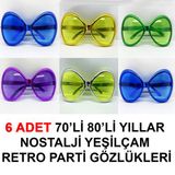 Hediye Bahçesi Yeşilçam Retro Parti Gözlükleri 6 Adet