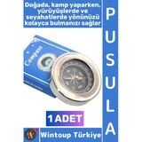 #Hediye Dayanıklı Kompakt Mini Cep Boy Kamp Outdoor Dağcılık Yürüyüş Seyahat Hassas Manyetik İbreli Metal Pusula