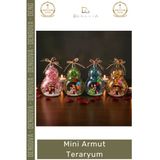 #Hediye Dekoratif Cam Hediyelik Masaüstü Ofis Aksesuarı El Yapımı Şık Modern Mini Armut Teraryum Vitrin