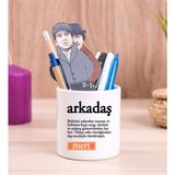 Hediye Dükkanı Arkadaş Kelime Anlamı Seramik Kalemlik