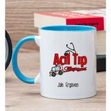 Hediye Dükkanı Kişiye Özel Acil Tıp Teknisyeni Mavi Kupa
