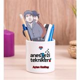 Hediye Dükkanı Kişiye Özel Anestezi Teknikeri Seramik Kalemlik