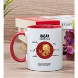 Hediye Dükkanı Kişiye Özel Başak Burcuna Hediye Kırmızı Kupa Bardak