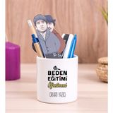 Hediye Dükkanı Kişiye Özel Beden Eğitimi Öğretmeni Seramik Kalemlik