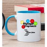 Hediye Dükkanı Kişiye Özel Bilgisayar Programcısı Mavi Kupa