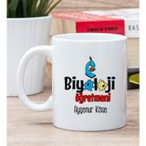 Hediye Dükkanı Kişiye Özel Biyoloji Öğretmeni Beyaz Kupa Bardak