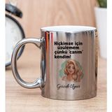 Hediye Dükkanı Kişiye Özel Canım Kendim Baskılı Silver Kupa Bardak
