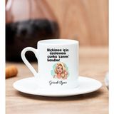 Hediye Dükkanı Kişiye Özel Canım Kendim Beyaz Türk Kahvesi Fincanı