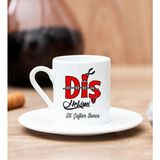 Hediye Dükkanı Kişiye Özel Diş Hekimi Beyaz Türk Kahvesi Fincanı