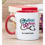 Hediye Dükkanı Kişiye Özel Doktor Doktor Kırmızı Kupa