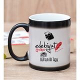 Hediye Dükkanı Kişiye Özel Edebiyat Öğretmeni Sihirli Kupa Bardak