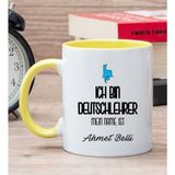 Hediye Dükkanı Kişiye Özel Erkek Almanca Öğretmeni Sarı Kupa Bardak