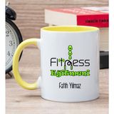 Hediye Dükkanı Kişiye Özel Fitness Eğitmeni Sarı Kupa Bardak