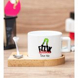 Hediye Dükkanı Kişiye Özel Fizik Öğretmeni Ahşap Altlıklı Fincan