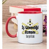 Hediye Dükkanı Kişiye Özel İş Güvenliği Uzmanı Kırmızı Kupa