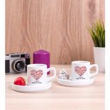 Hediye Dükkanı Kişiye Özel Love Tasarım Hediyelik Ikili Concept Türk Kahvesi Fincanı