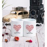 Hediye Dükkanı Kişiye Özel Love Tasarım Hediyelik İkili Sevgili Kupası