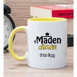 Hediye Dükkanı Kişiye Özel Maden Mühendisi Sarı Kupa Bardak