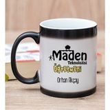Hediye Dükkanı Kişiye Özel Maden Teknolojisi Öğretmeni Sihirli Kupa Bardak
