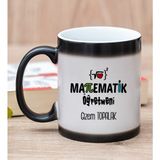 Hediye Dükkanı Kişiye Özel Matematik Öğretmeni Sihirli Kupa Bardak