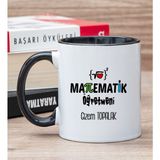Hediye Dükkanı Kişiye Özel Matematik Öğretmeni Siyah Kupa Bardak