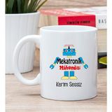 Hediye Dükkanı Kişiye Özel Mekatronik Mühendisi Beyaz Kupa Bardak