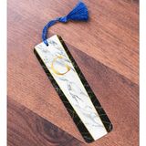Hediye Dükkanı Kişiye Özel Mermer Tasarım Baş Harfli Gold Kitap Ayracı