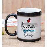 Hediye Dükkanı Kişiye Özel Müzik Öğretmeni Sihirli Kupa Bardak
