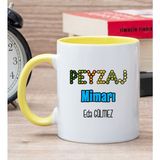 Hediye Dükkanı Kişiye Özel Peyzaj Mimarı Baskılı Sarı Kupa Bardak