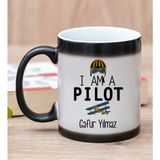 Hediye Dükkanı Kişiye Özel Pilot Baskılı Sihirli Kupa Bardak