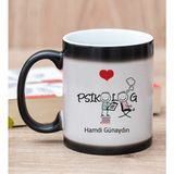Hediye Dükkanı Kişiye Özel Psikolog Baskılı Sihirli Kupa Bardak