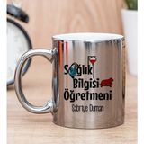 Hediye Dükkanı Kişiye Özel Sağlık Bilgisi Öğretmeni Silver Kupa Bardak