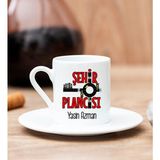 Hediye Dükkanı Kişiye Özel Şehir Plancısı Beyaz Türk Kahvesi Fincanı