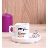 Hediye Dükkanı Kişiye Özel Sevgili Kelime Anlamı Concept Türk Kahvesi Fincanı