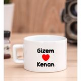 Hediye Dükkanı Kişiye Özel Sevgililere Özel İsim Yazılı Fincan