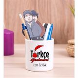 Hediye Dükkanı Kişiye Özel Türkçe Öğretmeni Seramik Kalemlik
