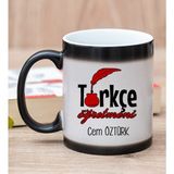 Hediye Dükkanı Kişiye Özel Türkçe Öğretmeni Sihirli Kupa Bardak