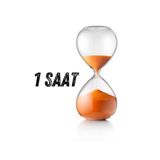 Hediye Fikri 1 Saatlik Cam Malzeme Kum Saati Şık Dekoratif Hediyelik Turuncu Renk