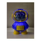 Hediye Fikri Işıklı Astronot Tasarımlı Kumbara 11 cm X 11 cm 17,6 cm lacivert Renk