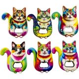 Hediye Fikri Istanbul Kedileri Magnet Açacak 11X10 cm – Renkli Kedi Buzdolabı Magneti Şişe Açacağı
