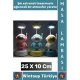 #Hediye Hediyelik Dekoratif Bebek Çocuk Odası Aydınlatma Astronot Tasarımlı Masa Lambası 25 X 10 Cm