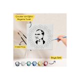 hediye hobim Atatürk Çiçek Çerçeveli Boyama Seti - 23 Nisan Çocuklara Özel Aktivite Seti
