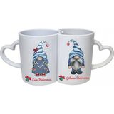 Hediye Kesesi Kişiye Özel Isim Baskılı Yılbaşı Temalı Sevimli Sevgili Kupası HK2423