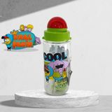Hediye Kesesi Kral Şakir Desenli Pipetli Tritan Matara 500 cc HK2737 - Kırmızı