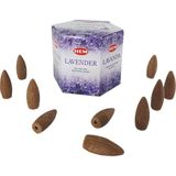 Hediye Kesesi Lavanta (Lavender) Geri Akış Şelale 10'lu Tütsü Mumu - Renkli