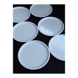 Hediye Köşkü 6lı Beyaz Metal Sunum Tepsisi 20cm
