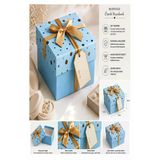 Hediye Kutusu Açık Mavi Kare 1 Adet K-8757 Küçük Boş Hediye Kutusu Sevgiliye Özel Kurdelalı Kutu Karton Kutu 9X9cm