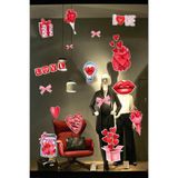Hediye Kutusu & Kalpler Aşk Temalı Karışık Sticker Seti - Romantik Cam Kapı Duvar Vitrin Dekoru
