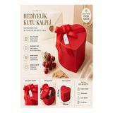Hediye Kutusu Orta Boy Kırmızı Kalpli 1 Paket K-8634 Boş Hediye Kutusu Sevgiliye Özel Kurdelalı Kutu Karton Kutu Hatıra